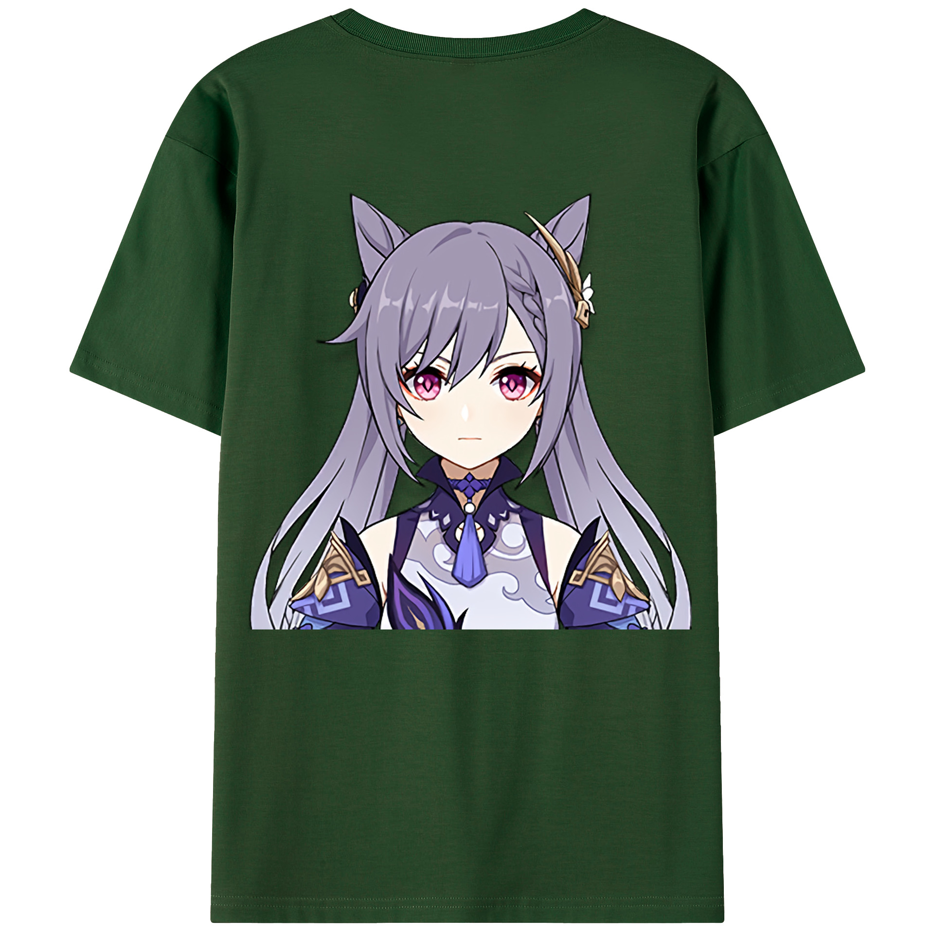 げんし神 刻晴 こくせい genshin Kokusei 綿100％半袖Tシャツ（背面プリント）